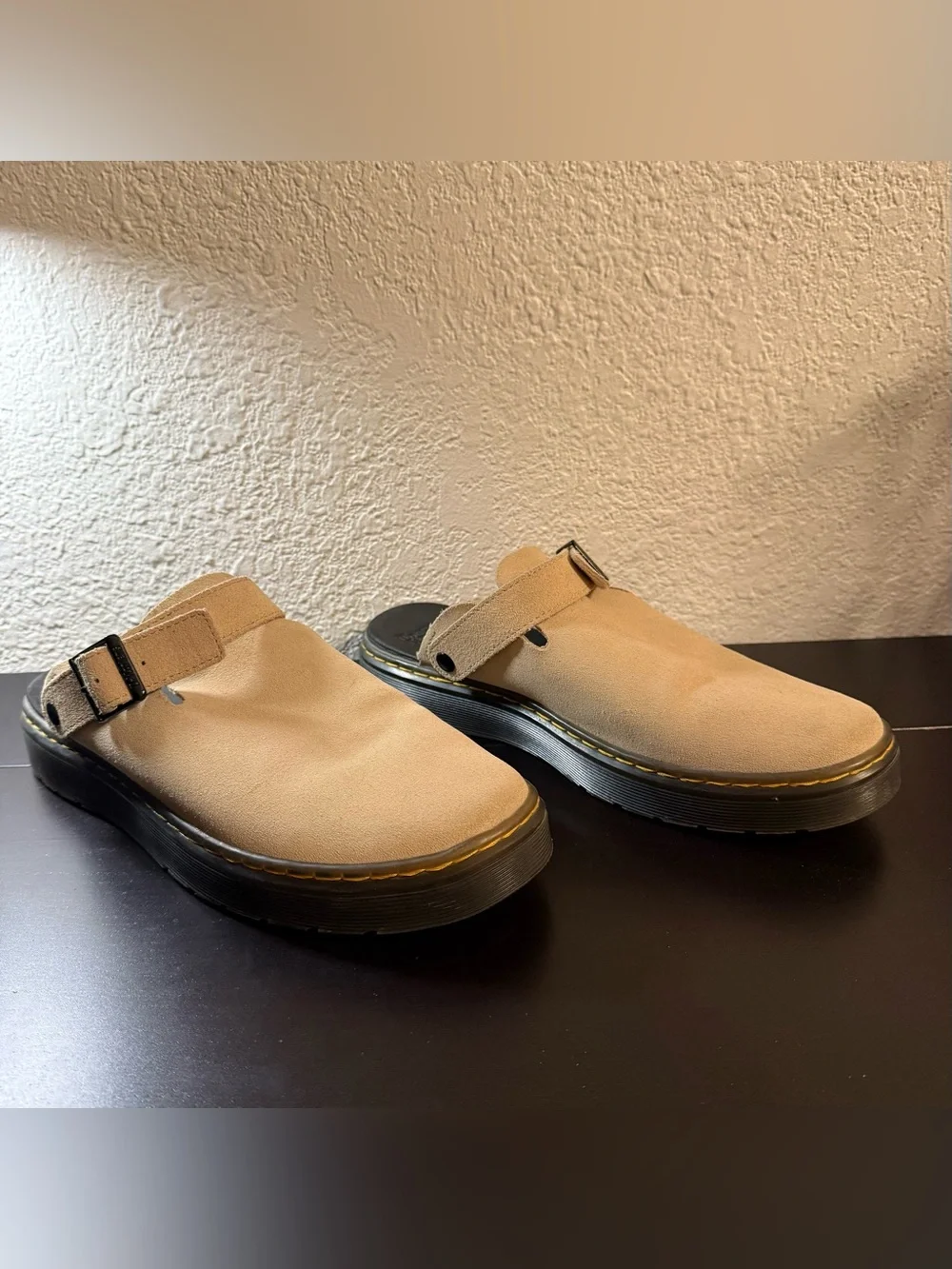 Dr. Martens Beige Suede Slingback Slip-On